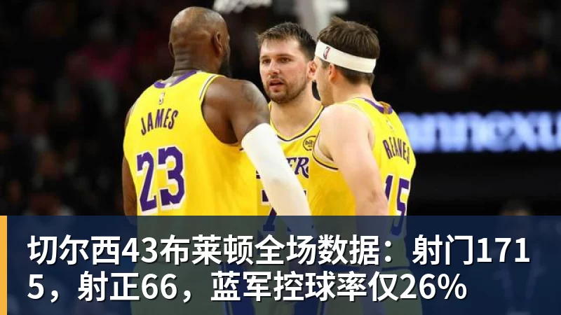 华体会体育切尔西43布莱顿全场数据：射门1715，射正66，蓝军控球率仅26%